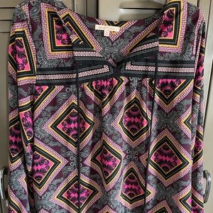 Gibson Latimer Boho Pink Shirt-Medium